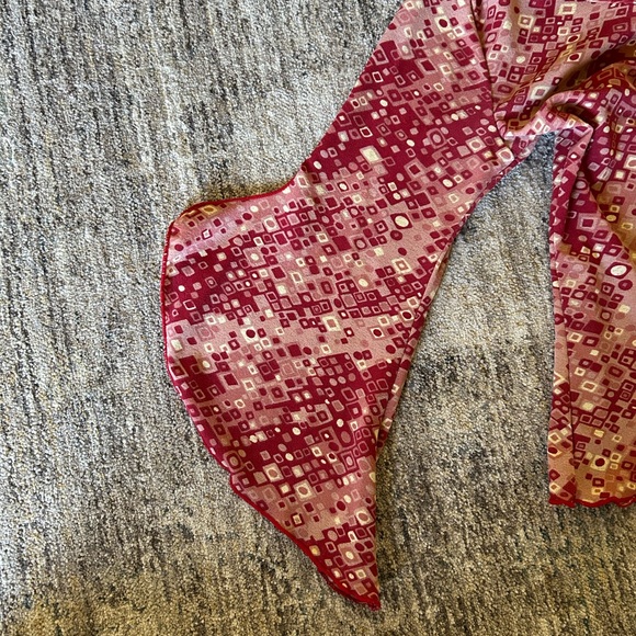 90s Charlotte Russe Red Bell Sleeves Top Medium Y2K Grunge Vintage Indie - Picture 4 of 8